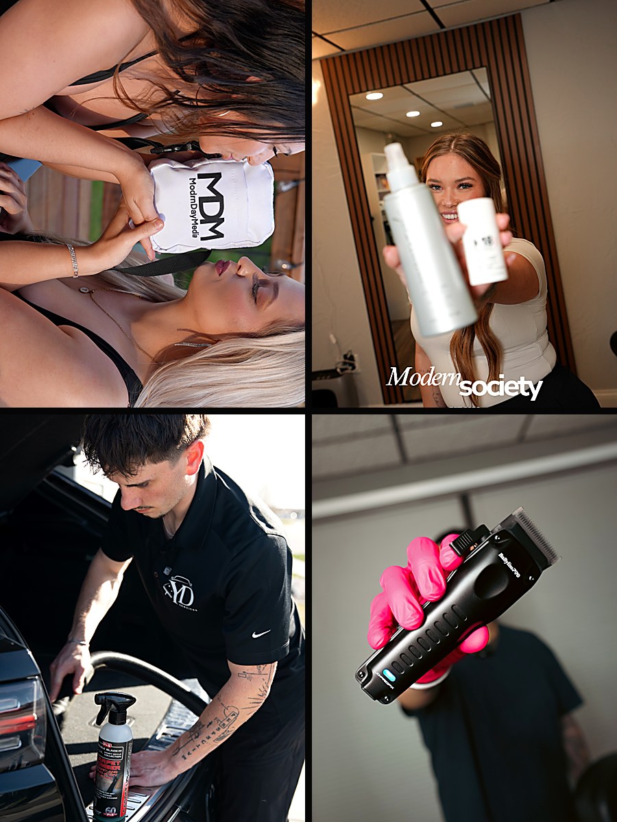 ModrnDayMedia brand & product content collage